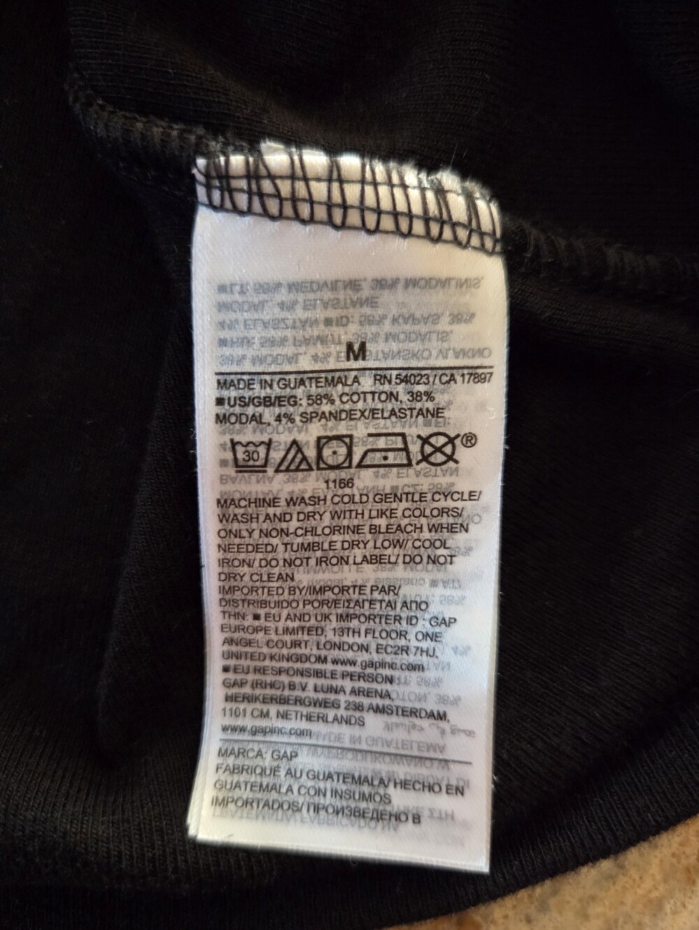 GAP Black Modern Crewneck Tank Top Sz M - Picture 9 of 9